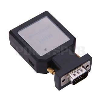 Mini VGA Analog Audio to HDMI Converter Adapter Cable for PC TV