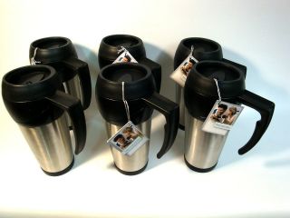 High Quality Travel Coffee Mug STAINLESS 16 oz BULK Travel Mugs NEW 6 