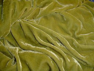 SILK VELVET fabric 28/silk72/rayon SAGE GREEN doll clothes FIBER ARTS 