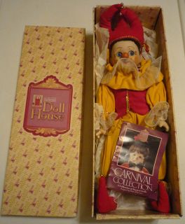 1985 Schmid Doll House 17 COURT JESTER w/box Carnival Collection 