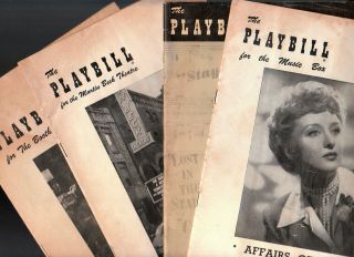 Newly listed NY Broadway Theater Vintage Playbill Collection (4) 1950 