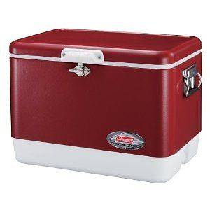 New Coleman 54 Quart Steel Belted Cooler 54QSB Holds 85 cans
