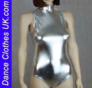   Metallic Spandex ~ Lycra Sleeveless LEOTARD ~ Clubbing or Dancewear