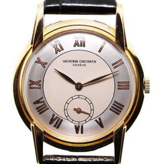 Vintage Vacheron Constantin 18K Rose Gold Mens Watch