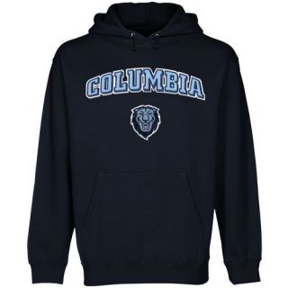 Columbia University Lions Logo Arch Applique Pullover Hoodie   Navy 
