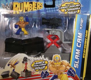REY MYSTERIO W/ SLAM CAM PLAYSET   WWE RUMBLERS TOY WRESTLING ACTION 