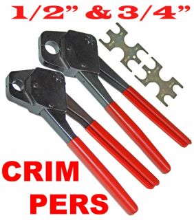Crimping Pex Crimper Crimp Tools 1/2 & 3/4 GoNoGo Ang