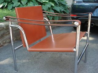 LE CORBUSIER VTG 60S AUTH LC1 Basculant CASSINA ITALY SIGNED CHAIR MID 