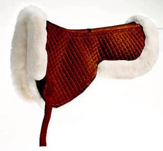 ROMA SHEEPSKIN Half Pad with Full Rolled Edges   BROWN