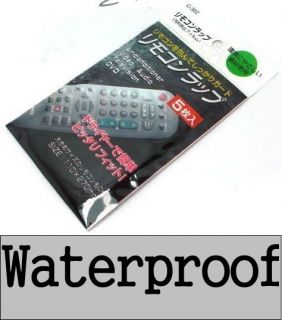 Waterproof remote control skin 5pcs for video Audio TV DVD VCR