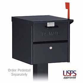 LOCKING MAILBOX   Roadside MAIL BOX   with straight Post INCLUDED   (8 