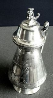 Newly listed Manning Bowman Co. silver plated syrup pitcher ca 1865