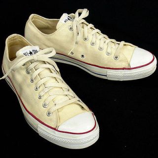 Vintage USA MADE Converse All Star Chuck Taylor NATURAL WHITE size 12 