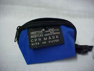 CPR Mask with Zipper Key Ring Bag EMT EMS Nurse Royal