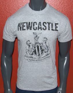 Newcastle United FC Big Crest T Shirt Tee (Heather Gray) NUFC