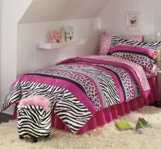 zebra print bed sets