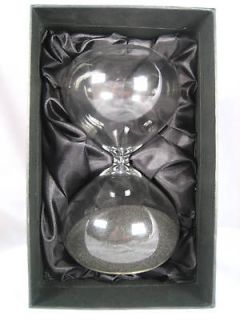 60 Minute 12 Unique Modern Sand Glass Hourglass Timer Tall Black