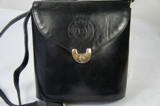 BALLY Unisex Messenger / Cross Body Bag In Black Natural Leather
