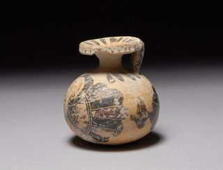 Ancient Greek Corinthian Aryballos Athletes Perfume Oil Flask