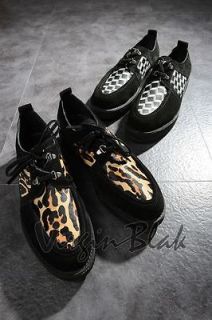 vb HOMME Mens Printed Suede Lace Up Creepers 6KS