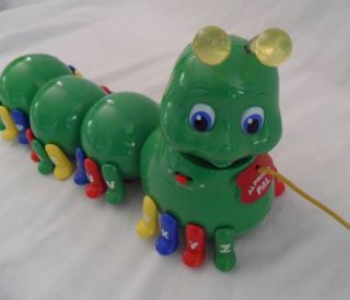 1999 Leapfrog Alphabet Pal Caterpillar Musical Learning Pull Toy