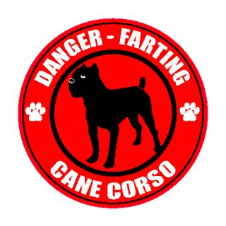 FARTING CANE CORSO FART 5 DOG STICKER