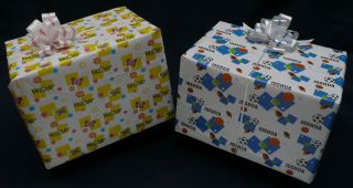 PERSONALISED WRAPPING PAPER GIFT WRAP AND BOW BOYS A Z