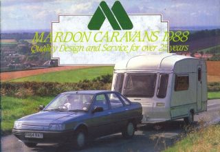 Mardon Caravans 1988 UK market sales brochure