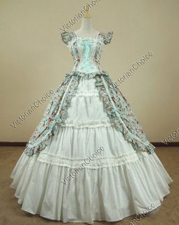 Victorian Gothic Lolita Cotton Dress Ball Gown Prom Reenactment 085 M