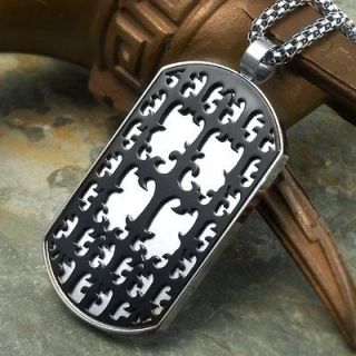 dog tag necklace cross in Mens Jewelry