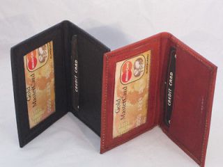 CREDIT CARD ID HOLDER WALLET SET OF 2 SMALL SLIM BLACK BROWN GREAT 
