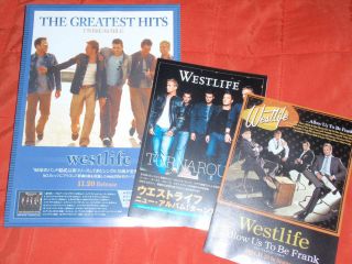 WESTLIFE Japan flyer poster x3 UNBREAKABLE TURNAROUND Allow Us To Be 