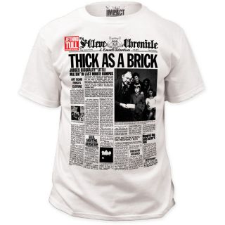 NEW Jethro Tull Thick As A Brick Vintage Look Cover Print Logo T shirt 