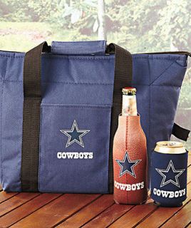NFL Dallas Cowboys 3pc Insulator Cooler Bag Set w/bottle & can koolie 