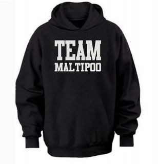 TEAM MALTIPOO HOODIE warm cozy top   dog and puppy pet owners