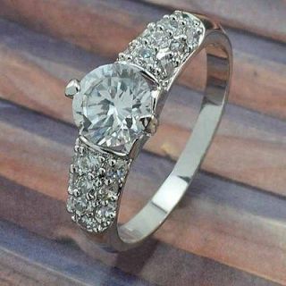 cubic zirconia engagement ring white gold in Engagement & Wedding 