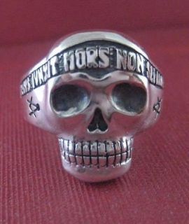 Sterling silver Skull Masonic ring   2403
