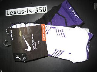 Nike Elite football socks sz L 2 pair purple jordan kobe vii cloak xi 