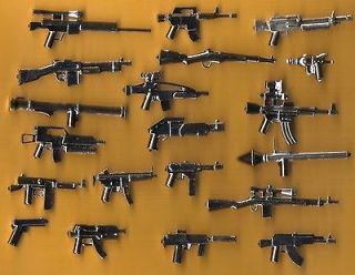   GUNS CHROME SILVER WEAPONS CUSTOM 20 PIECES FOR MINIFIG COD WW2 NEW