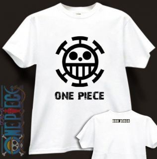 New One Piece Trafalgar Law Logo Customized anime Tee T Shirt White 