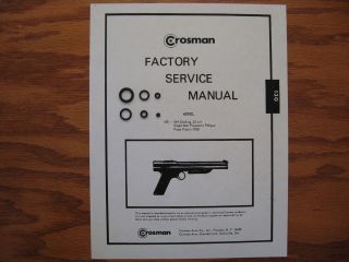 Crosman Crossman 130 137 Reseal Seal Kit & Factory Service Manual 