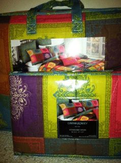 CYNTHIA ROWLEY AMBIENCE PATCHWORK KING QUILT+ STANDARD SHAMS S/3 ~ NEW 