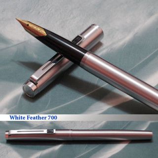 Rare WHITE FEATHER 700 Flighter Fountain Pen TRIUMPH Style Nib Retired 