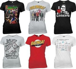 Choose From Big Bang Theory Officially Licensed Junior T Shirt Soft 