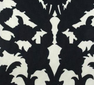 DSO140 Thomas Paul Modern Damask Black Wh Cotton Fabric