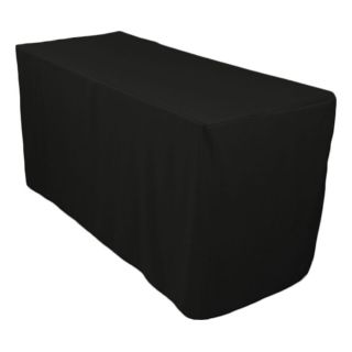 ft. Fitted Polyester Tablecloth For Wedding Reception or Tradeshow