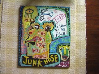 OUTSIDER ARTIST REB ROBERTS PAINTING WARNS ABOUT DANGERS OF DRUGS