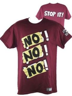 Daniel Bryan No No No Stop It WWE Authentic Red T shirt NEW