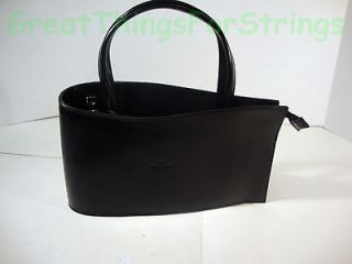Daniela Moda Vera Pelle Genuine Leather Black Evening Bag Purse Clutch 