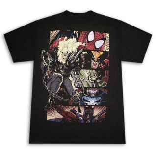 Marvel Slides Ghost Rider T Shirt Black